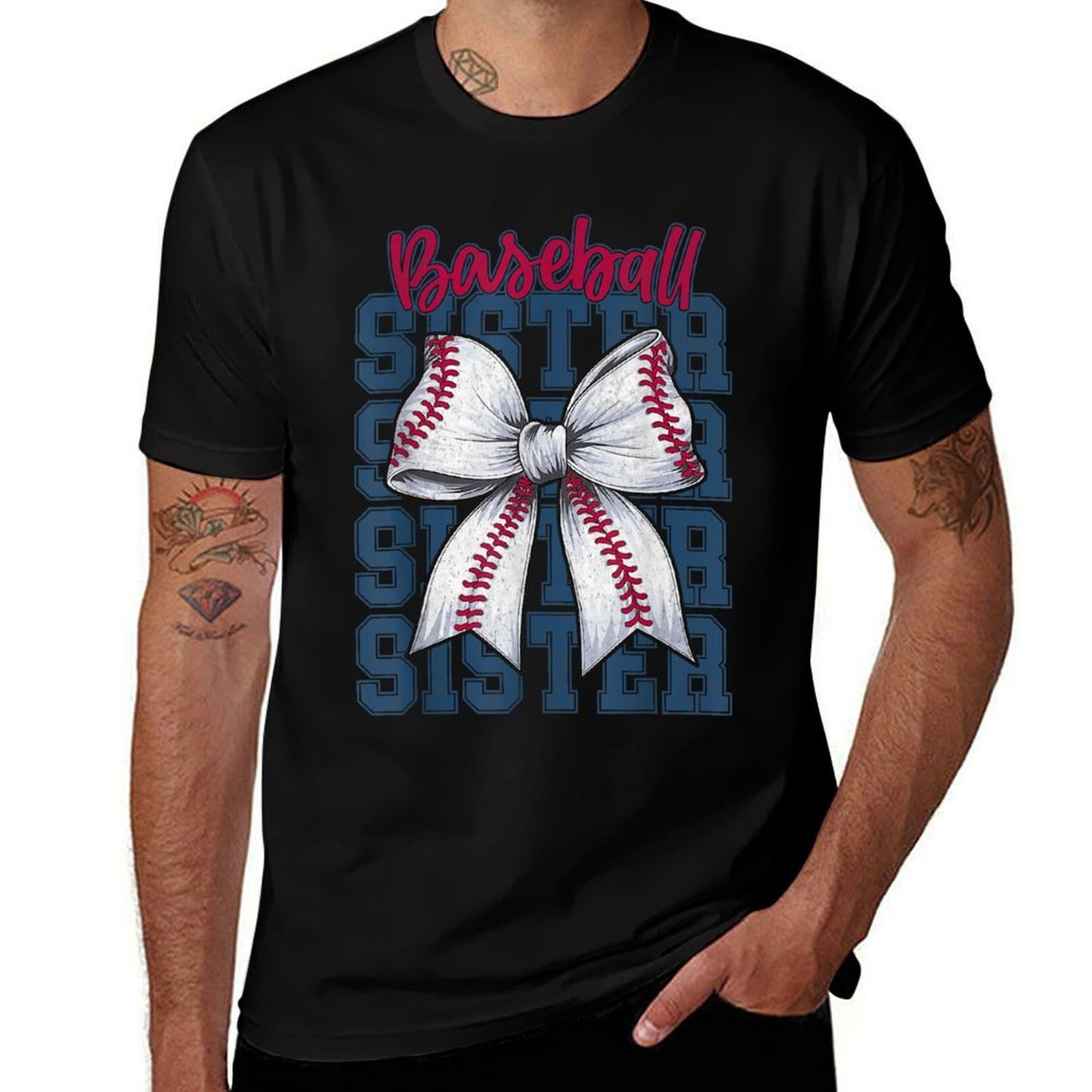 Baseball Sister Coquette Bow Biggest Fan Sport Lovers Girl  Soft T-Shirt