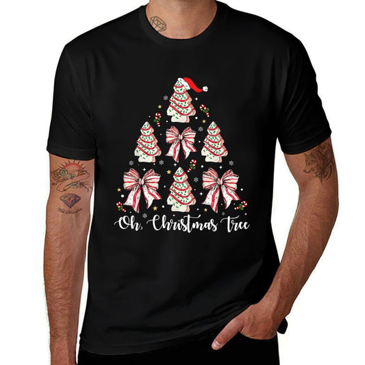 Oh Christmas Tree Cakes Debbie Becky Jen Cake Lovers Xmas  Stretchy T-Shirt