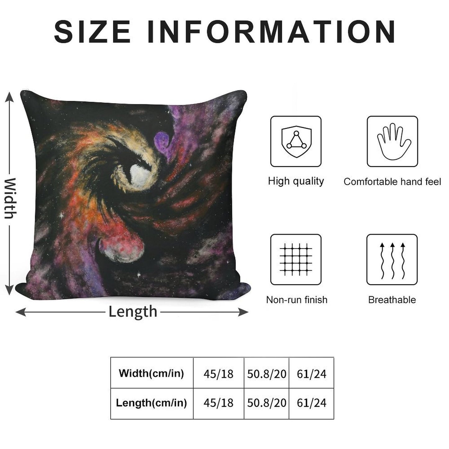 Dragon Galaxy Soft Bedroom Essential Throw Pillow
