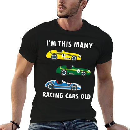 Kids 3 Years Old Boy Race Cars Old 3rd Birthday Kids  Trendy Pattern T-Shirt