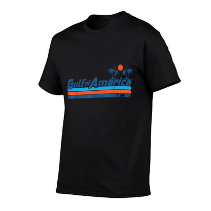 Gulf of USA America Est 2025 Retro Vintage Beach Mens Women Heathered Texture T-Shirt