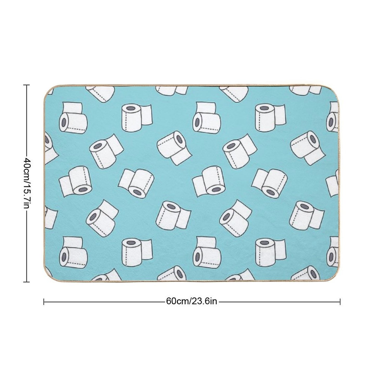 Doodle Pattern. Toilet Paper  Rapid-Drying Bath Mat