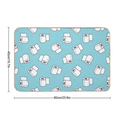 Doodle Pattern. Toilet Paper  Rapid-Drying Bath Mat