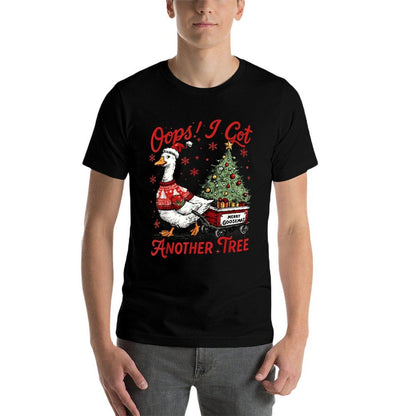 Retro Oops I Got Another Tree Funny Christmas Goose  Vintage-inspired T-Shirt