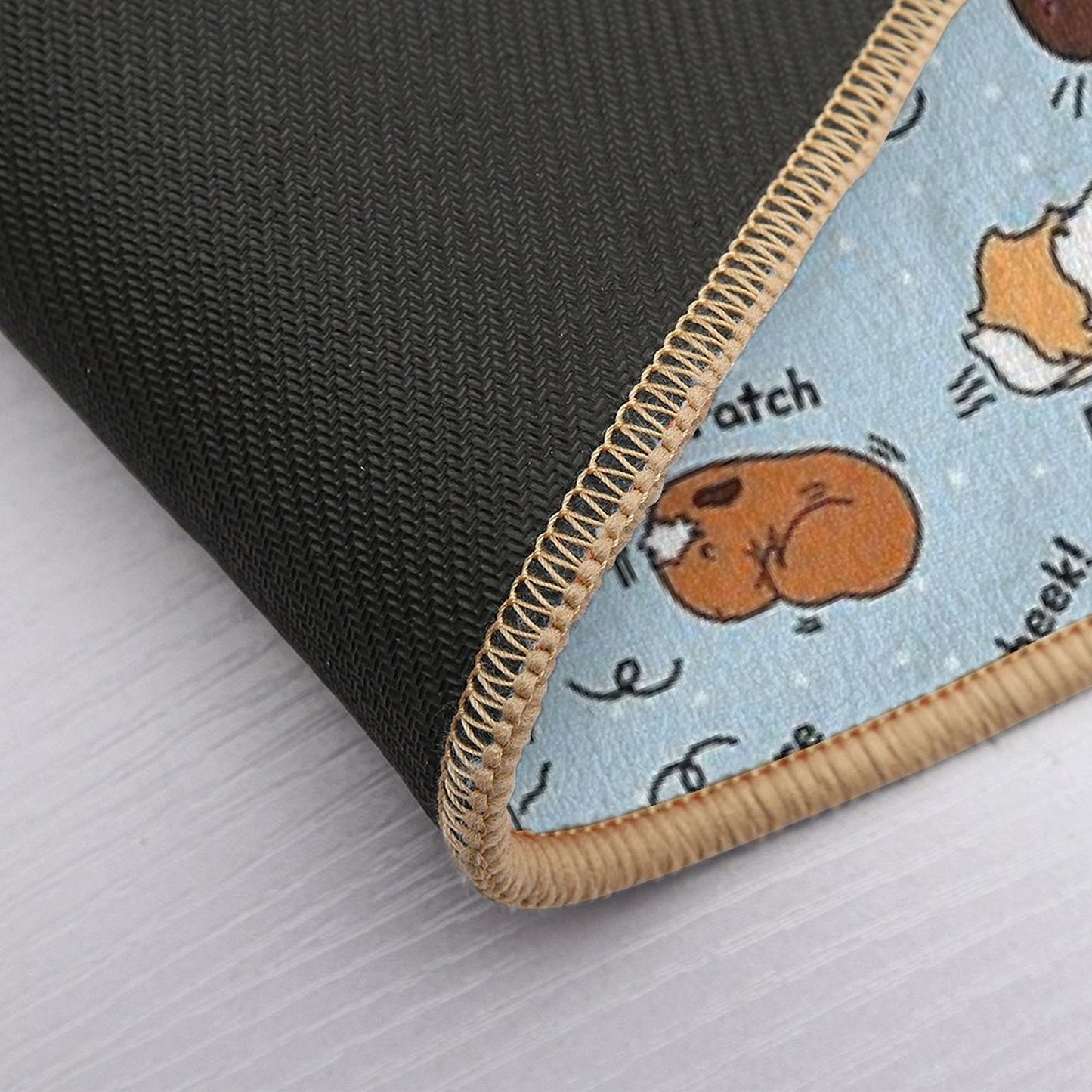 Guinea Pig Daily To-Do List - Blue Background  Easy Maintenance Bath Mat