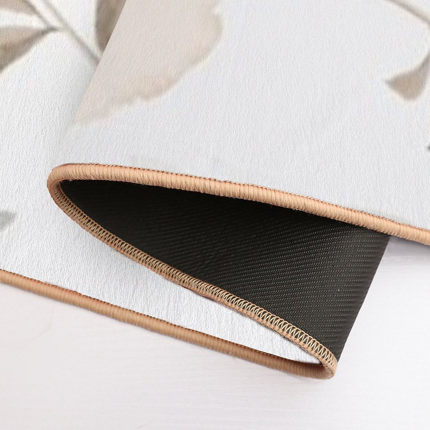 Neutral Watercolor Flower Pattern  Long-Lasting Bath Mat