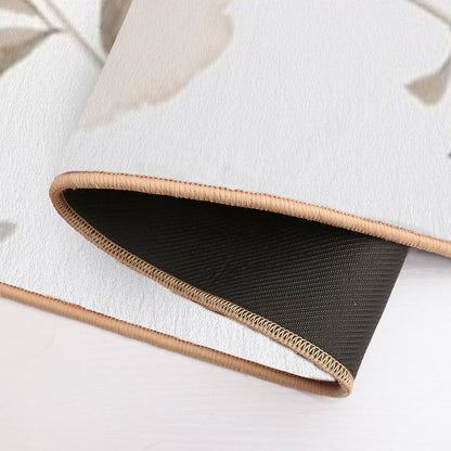 Neutral Watercolor Flower Pattern  Long-Lasting Bath Mat