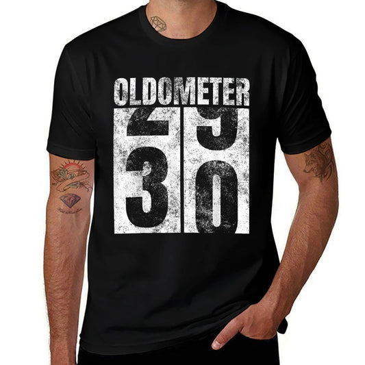 Oldometer 29-30 Yrs Old Man Woman Bday Graphic 30th Birthday  Affordable Price T-Shirt