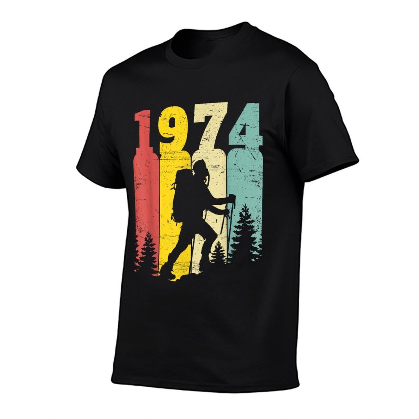 50 Years Hiker 1974 50th Birthday Hiking Lover  Easy-care T-Shirt