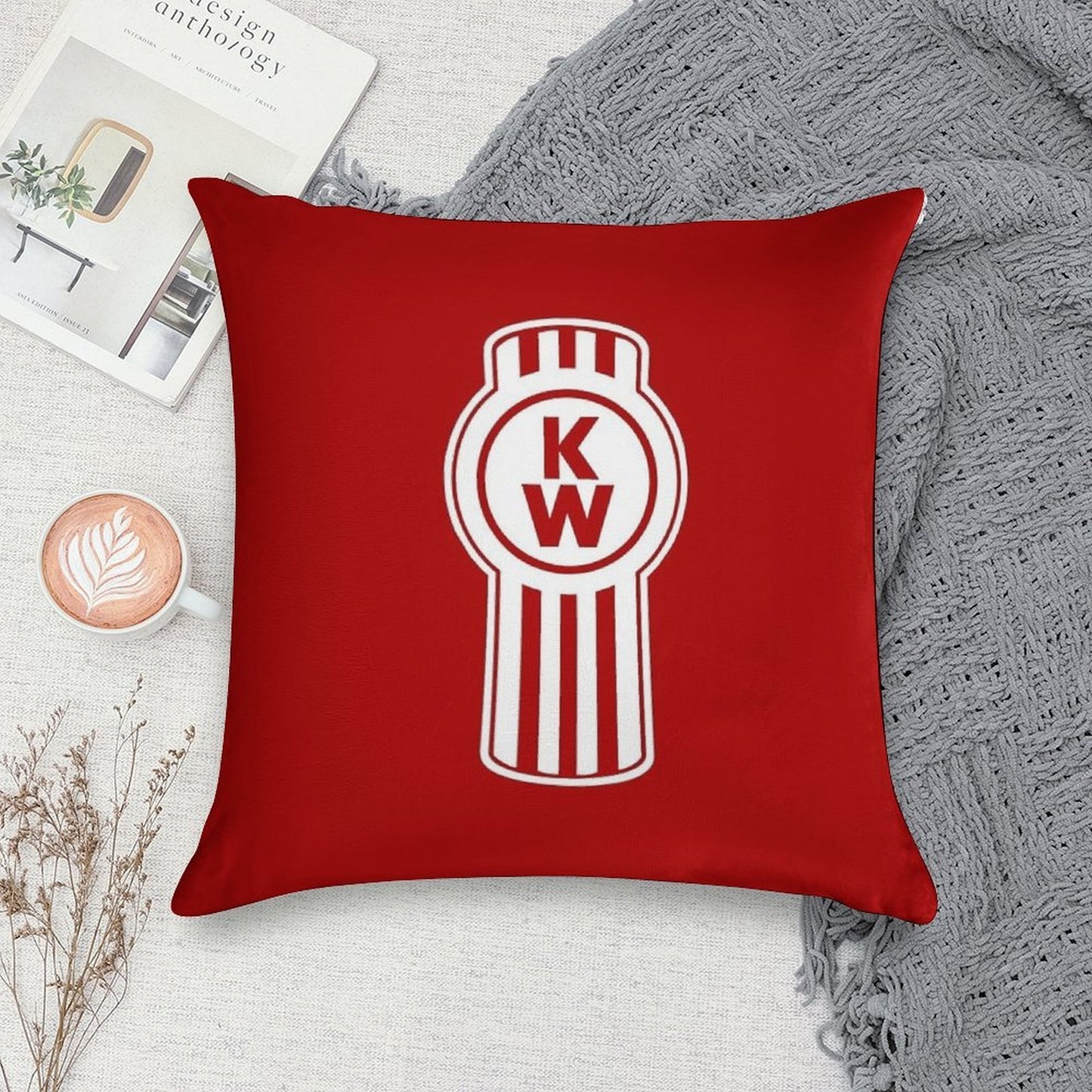 Kenworth Truck Logo Soft Luxury Feel Throw Pillow