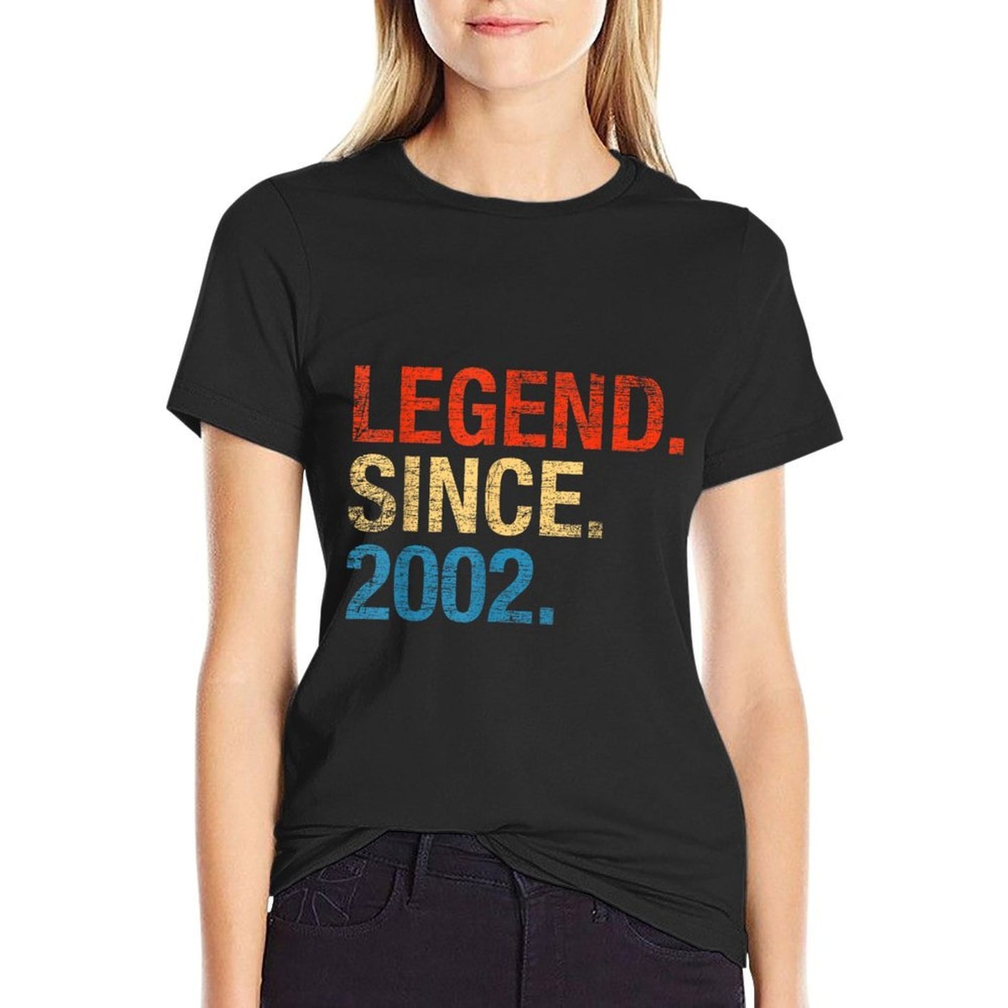 Legend Since 2002 Years Old Gifts 20th Birthday  Oversized Silhouette T-Shirt