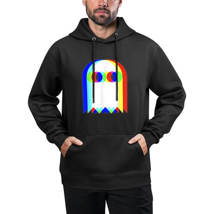 Threadrock Vaporwave Psychedelic Ghost Retro Halloween Techno EDM Unisex Adults Kids Customizable Surface Hoodie