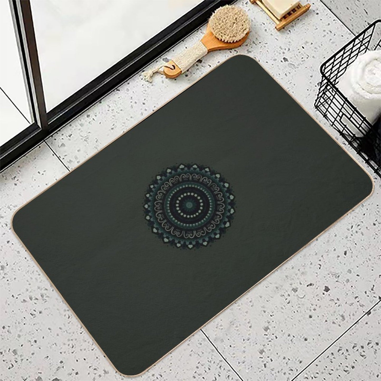 Mandala Art  Stain-Proof Bath Mat