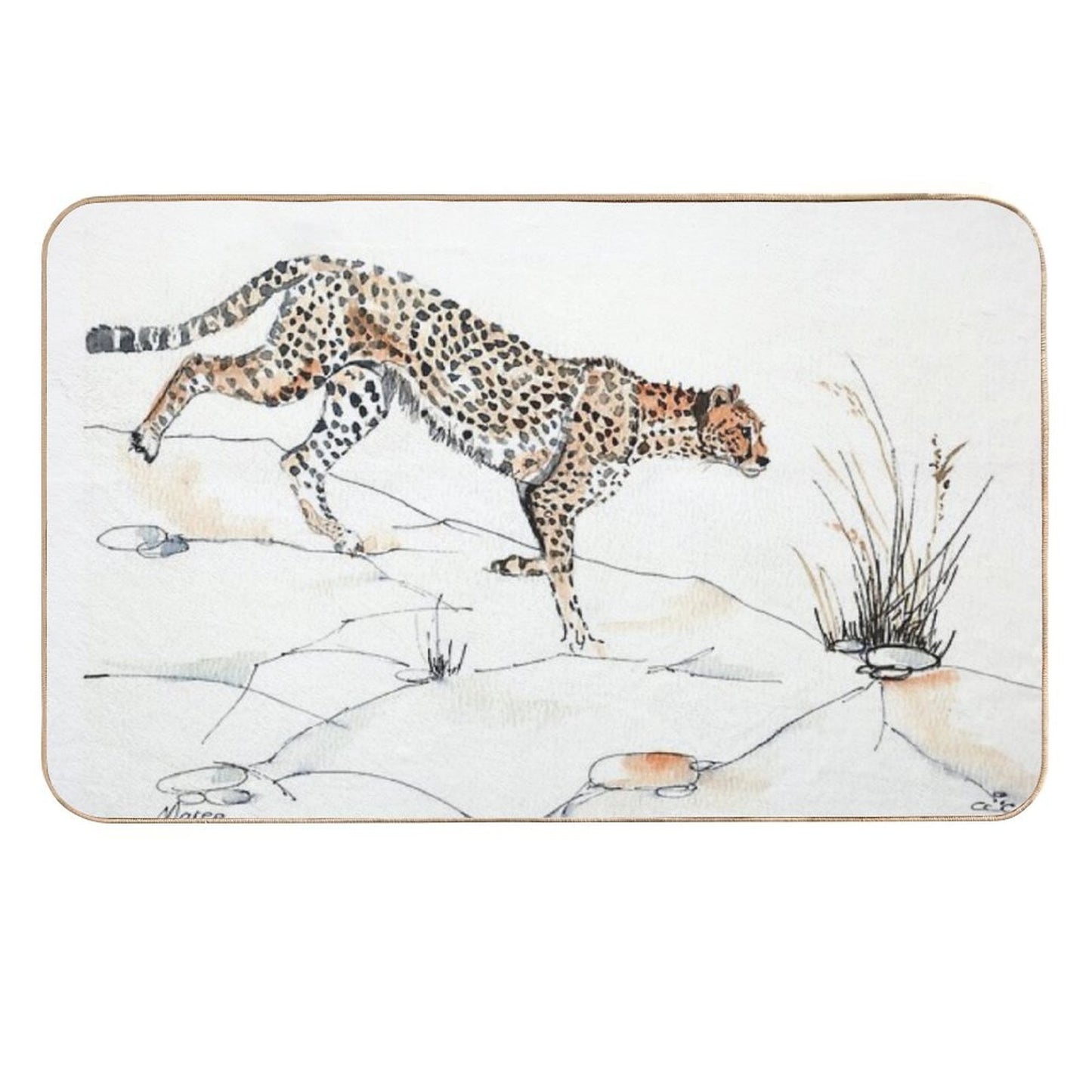 Majestic Cheetah  Pet-Safe Bath Mat