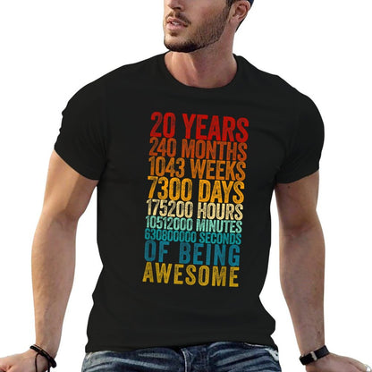 Funny 20th Birthday Old Meter Funny 20 Year Old Gifts  Wrinkle-resistant T-Shirt