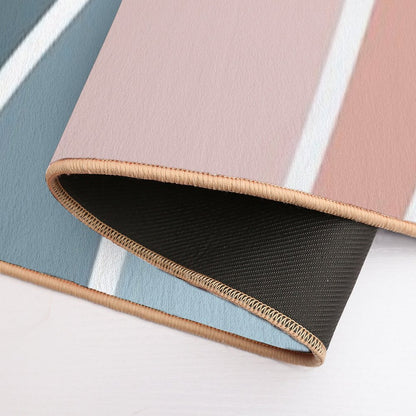 Blue And Pink Retro Style Design  Odorless Bath Mat