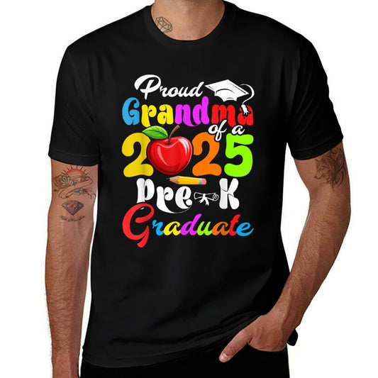 Proud Grandma Of 2025 Pre-K Graduate Mothers Day Graduation  Versatile T-Shirt