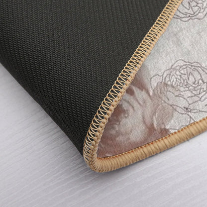 Vintage Rose in Peach Pattern  Absorbent Bath Mat