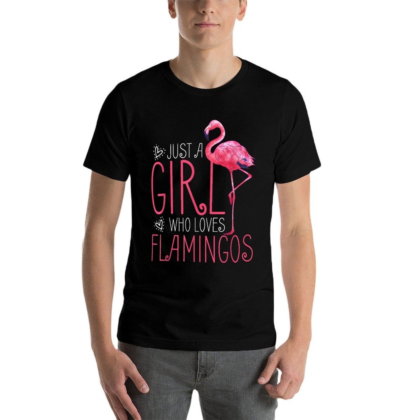 Just A Girl Who Loves Flamingos  Slim-fit Cut T-Shirt