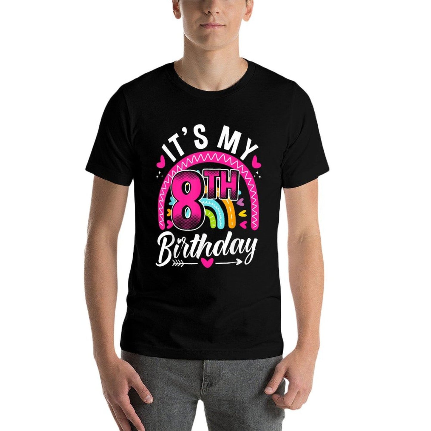 Daughter 8th Birthday for 8 Year Old Girlie  Relaxed-fit T-Shirt