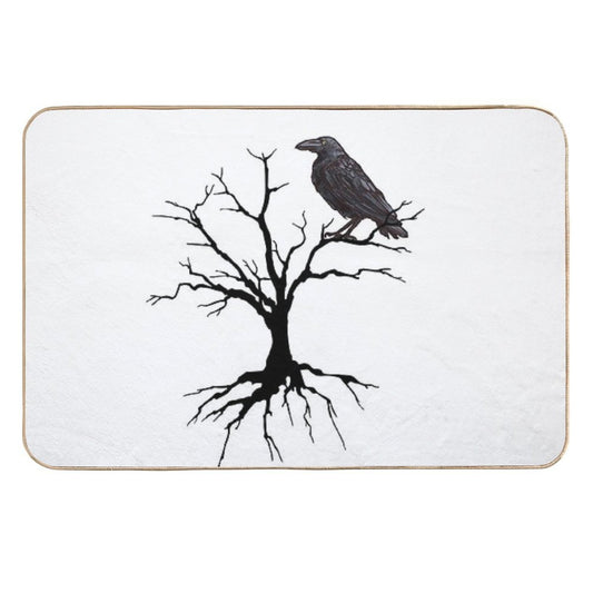 Good Omen, Bad Omen Raven  Multi-Purpose Bath Mat