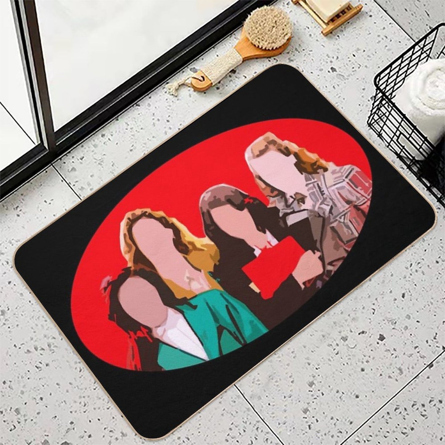 Animated Heathers Faces  Versatile Bath Mat