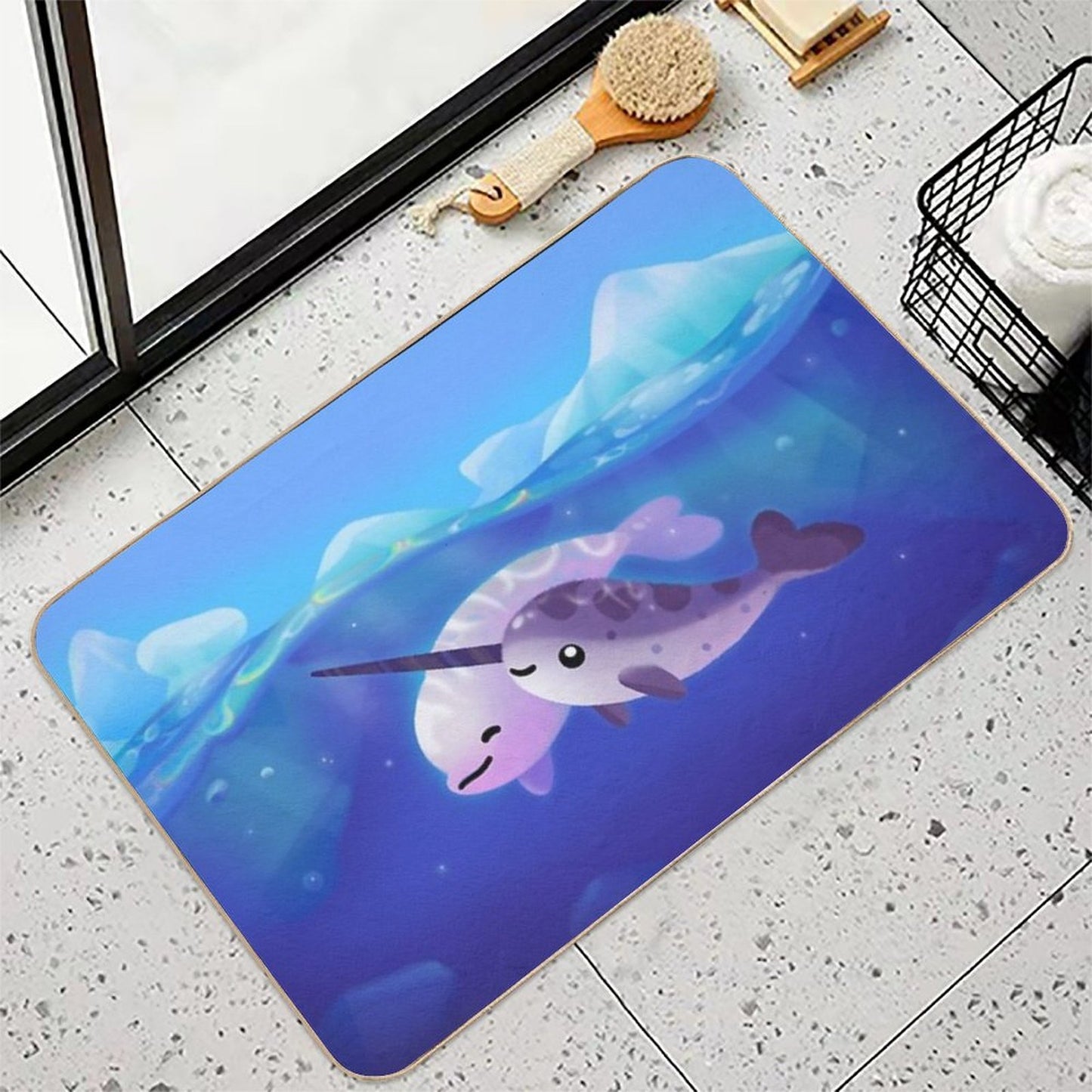 Beluga And Narwhal  Versatile Bath Mat