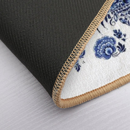 Blue Pottery Pattern  Rapid-Drying Bath Mat