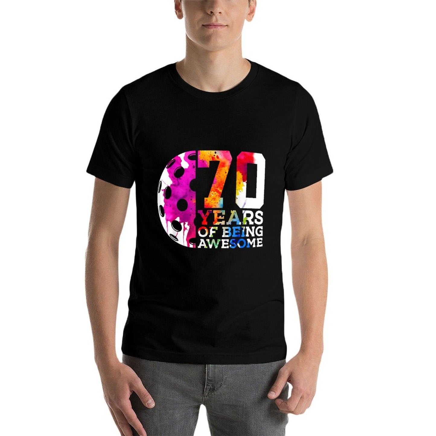 70 YEARS OF BEING AWESOME PICKLEBALL 70TH BIRTHDAY  Vintage-inspired T-Shirt