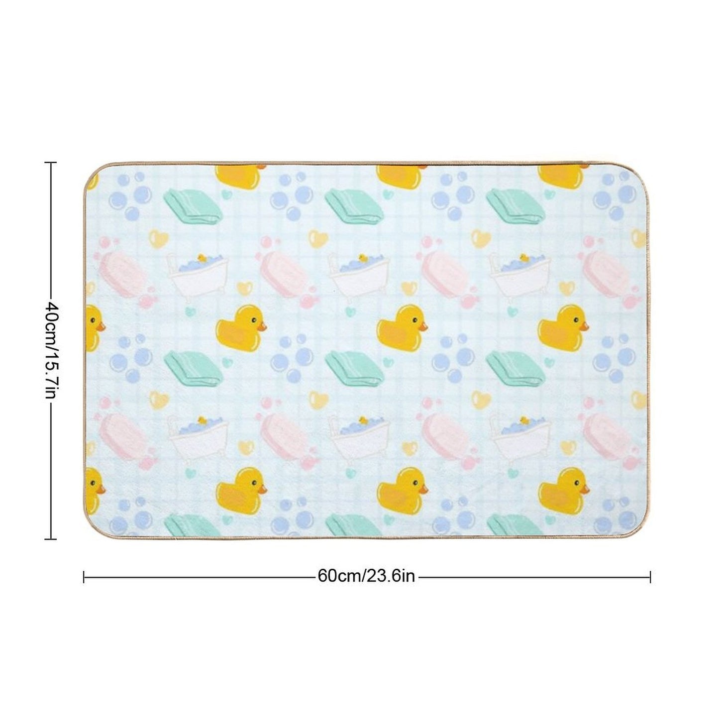 Cute Rubber Ducky Bath Time  Absorbent Bath Mat