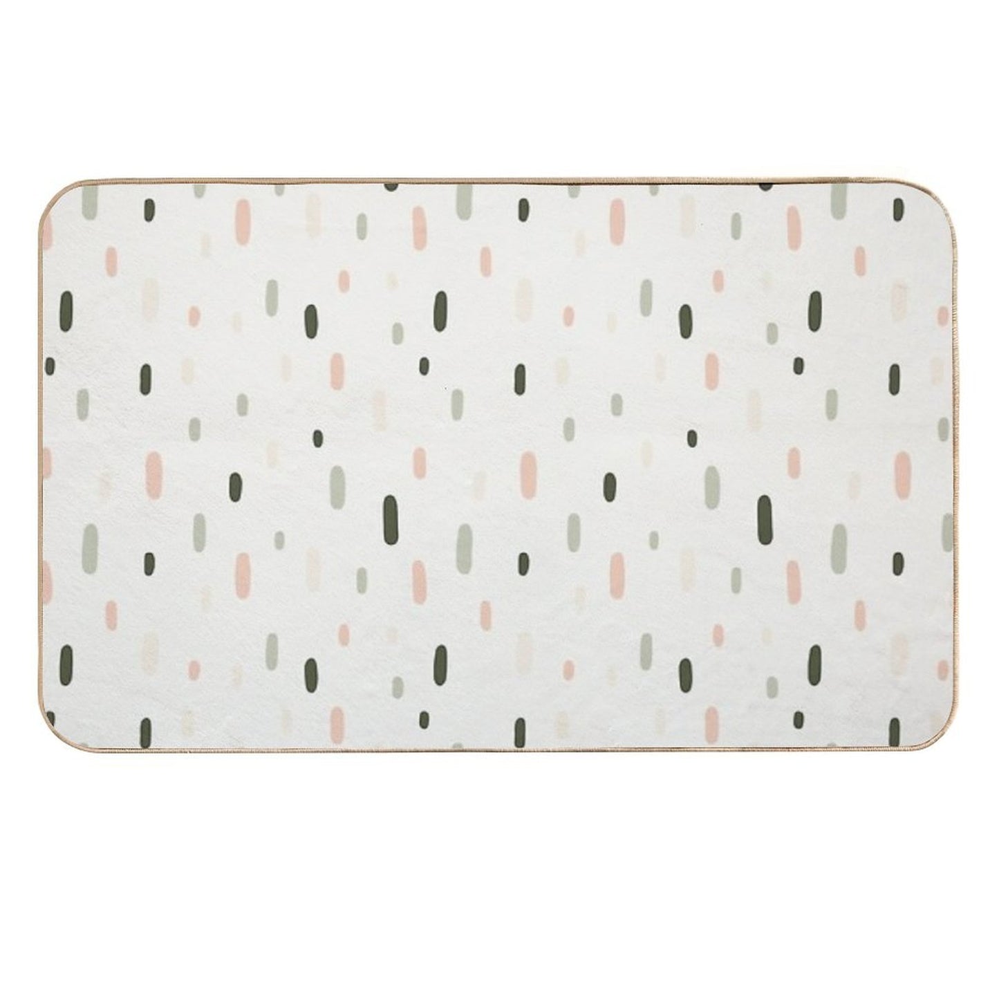 Boho Style Dots Set Icon Seamless Pattern  Dirt-Trapping Bath Mat