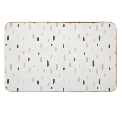 Boho Style Dots Set Icon Seamless Pattern  Dirt-Trapping Bath Mat