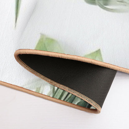 Leaf Pattern  Easy To Clean Bath Mat