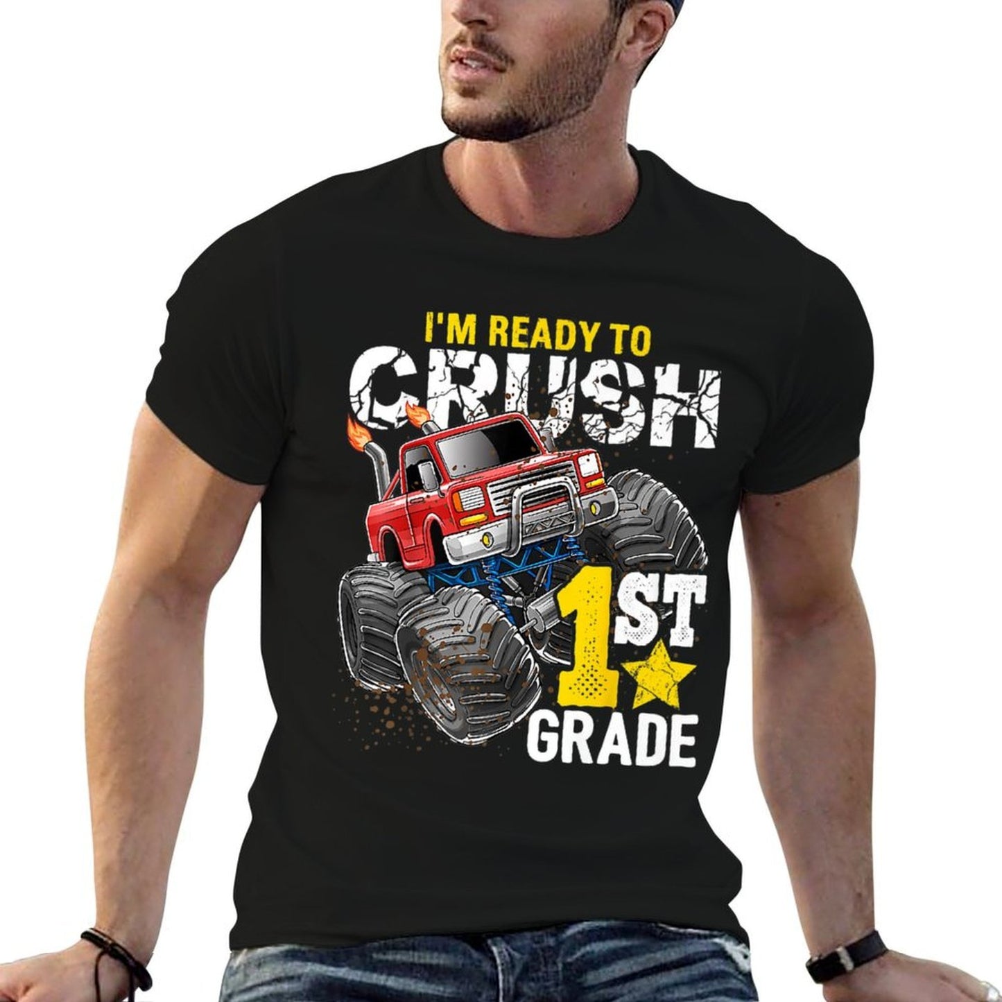 Ready to Crush 1st Grade Monster Truck Back to School Premium  Versatile T-Shirt