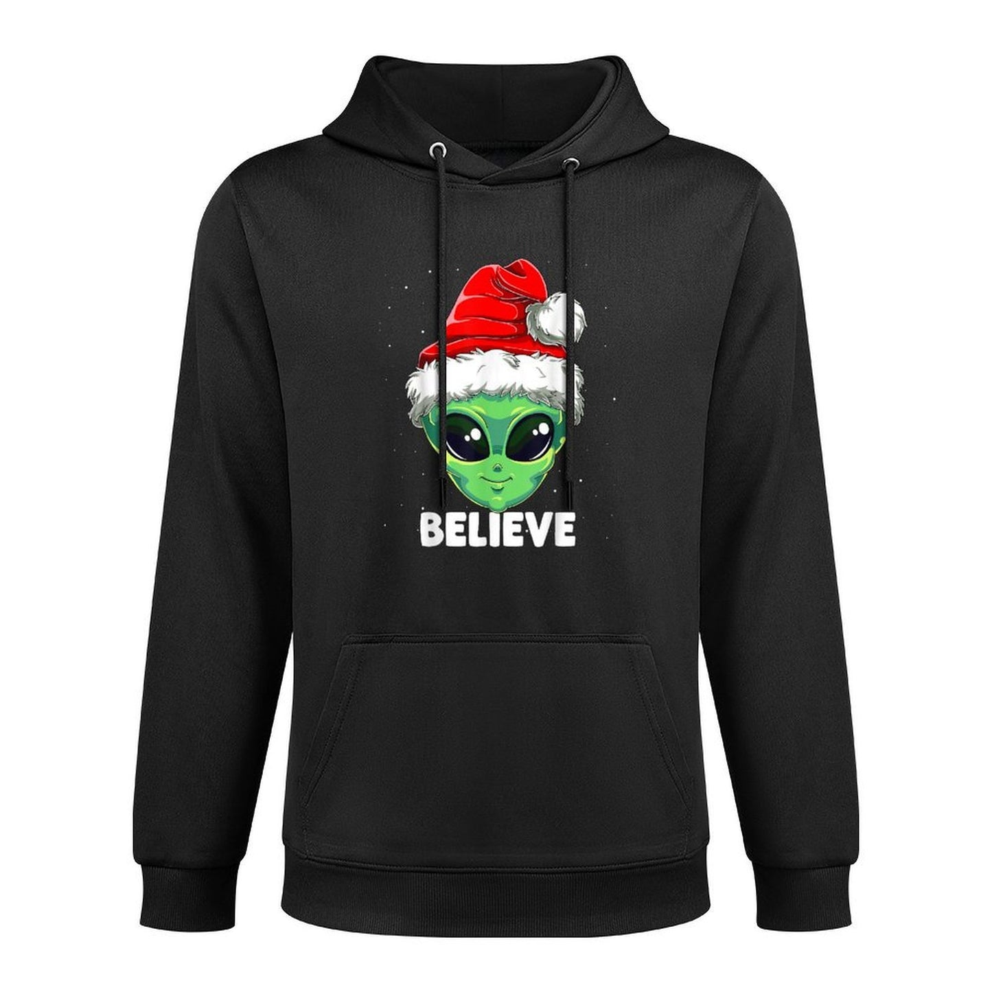 Christmas Alien Santa Costume Funny UFO Santa Hat Xmas Kids Customizable Surface Hoodie