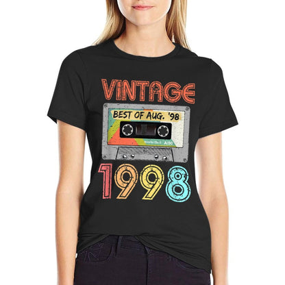 August 1998 21st Birthday Retro Vintage 1998 Birthday  Polyester Blend T-Shirt