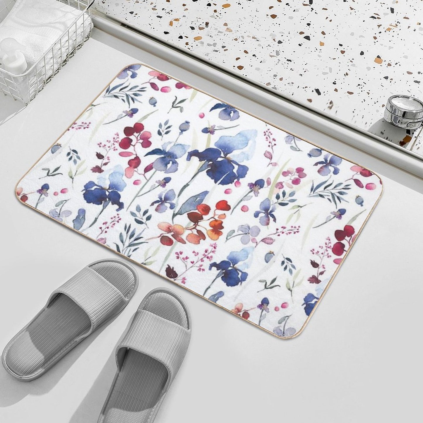 Irises Paradise  Non-Slip Bath Mat
