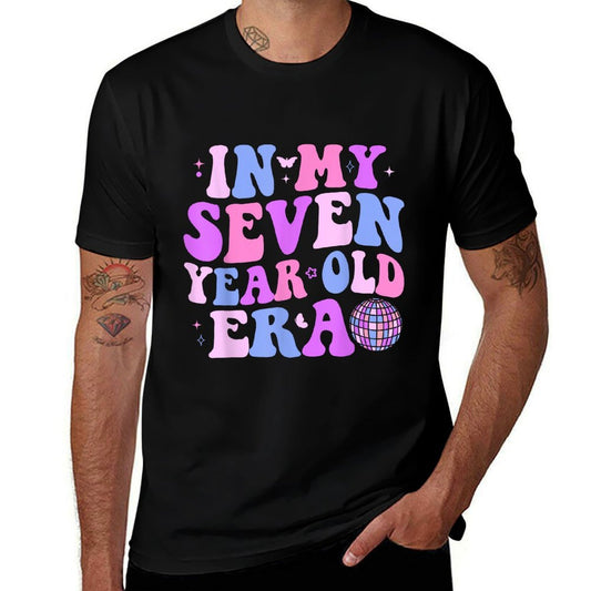 In My Seven Year Old Era Girls Boys 7th Birthday Year Old Comfortable T-Shirt