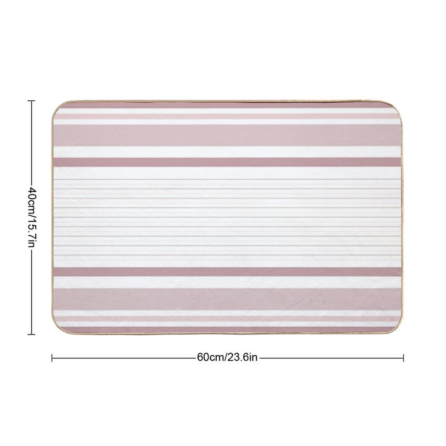 Line Art Neutral Pink  Long-Lasting Bath Mat