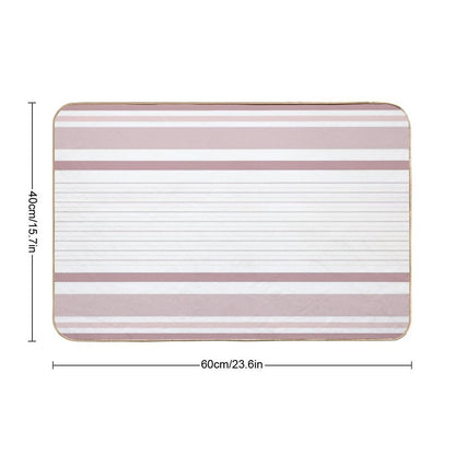 Line Art Neutral Pink  Long-Lasting Bath Mat