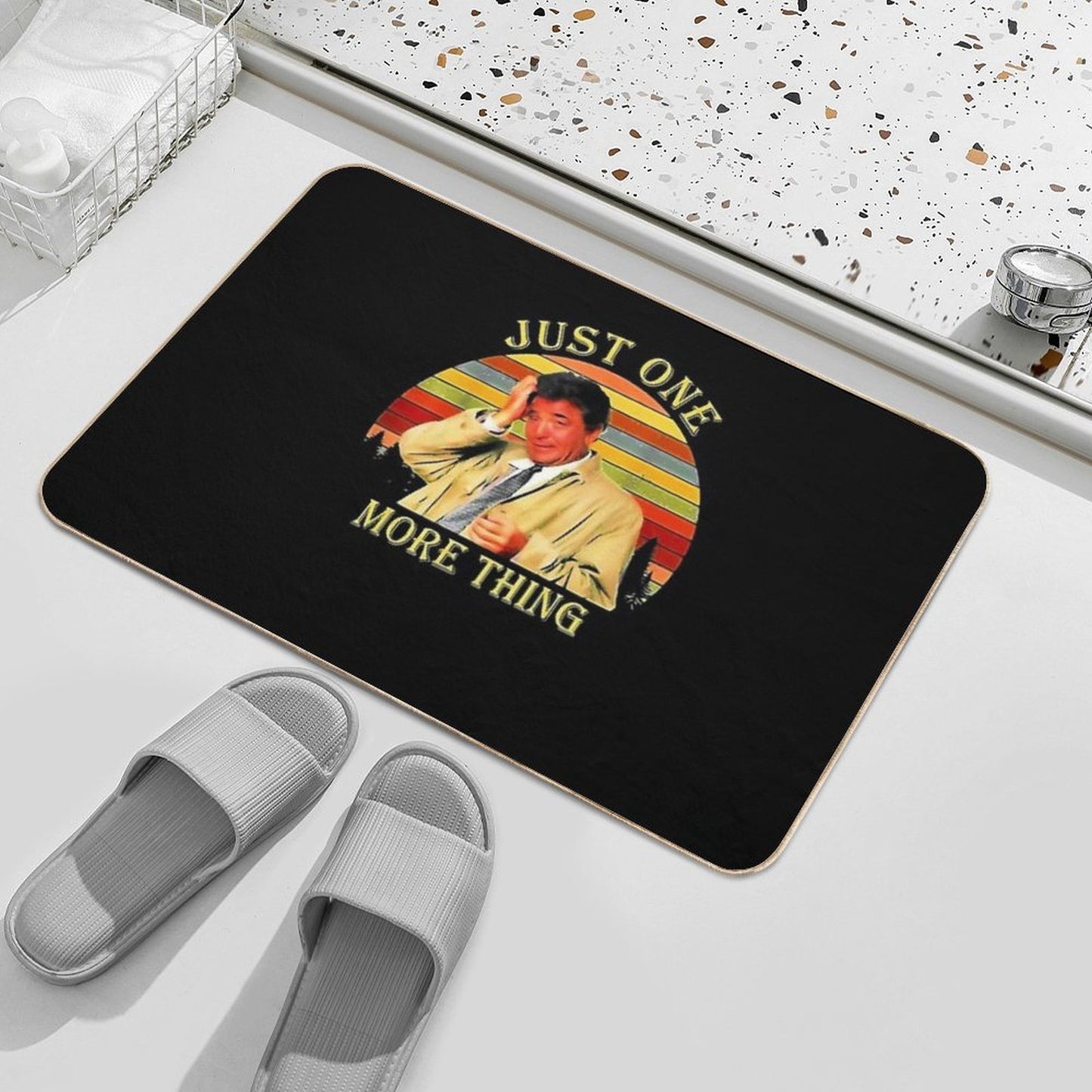 Music Vintage Just One More Thing Columbo Gift Music Fans  Easy Maintenance Bath Mat