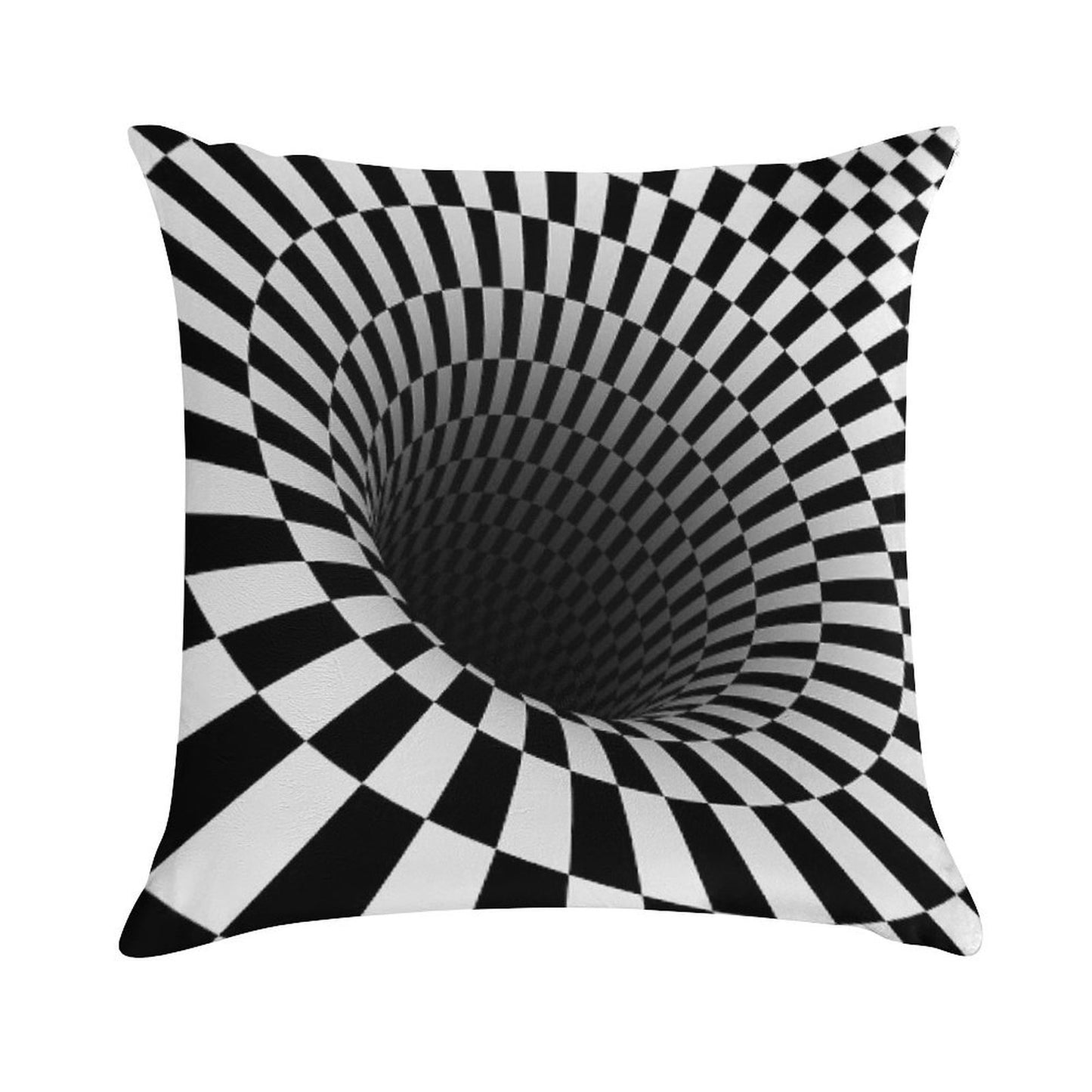 Black And White Optical Illusion Soft Gift Ready Throw Pillow