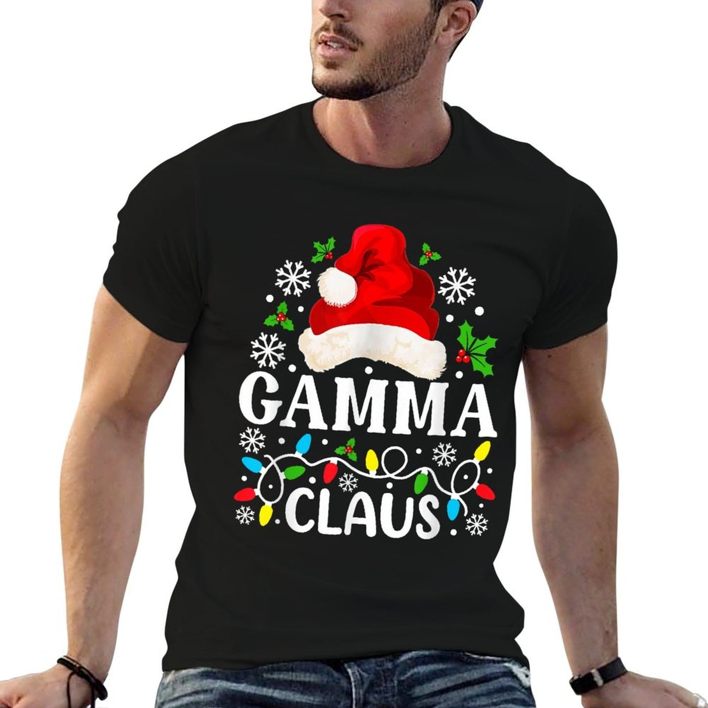 Gamma Claus Funny Christmas Family Matching Grandma  Tagless Design T-Shirt