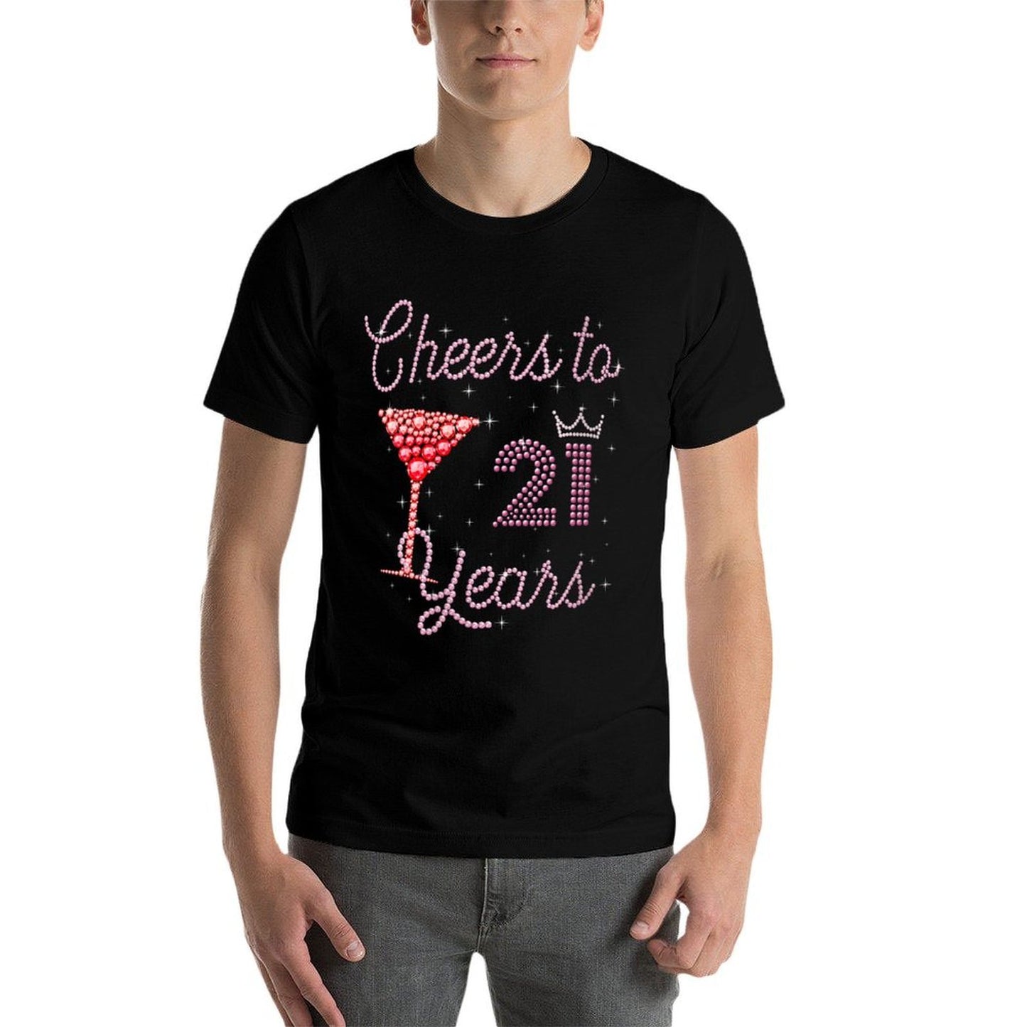 Womens Cheers To 21 Years 21st Birthday 21 Years Old Bday  Affordable Price T-Shirt