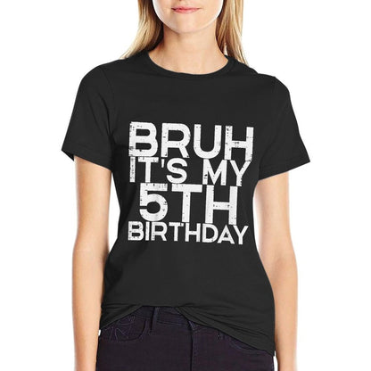 Kids Bruh Its My 5th Birthday 5 Year Old Bday Meme Boys Girls Kid  Odor-resistant T-Shirt