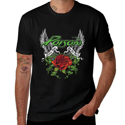 Poison Band Thorns & Wings Black - Classic Fit, Crew Neck,, Adult, Casual  Moisture-wicking T-Shirt