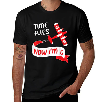 Now I'm 5th Birthday Time Flies Child 5 Year Old Cool B-Day  Classic T-Shirt
