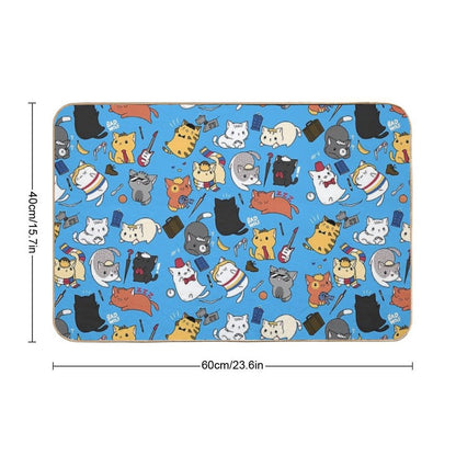 Time Lord Kittens  Slip-Resistant Bath Mat