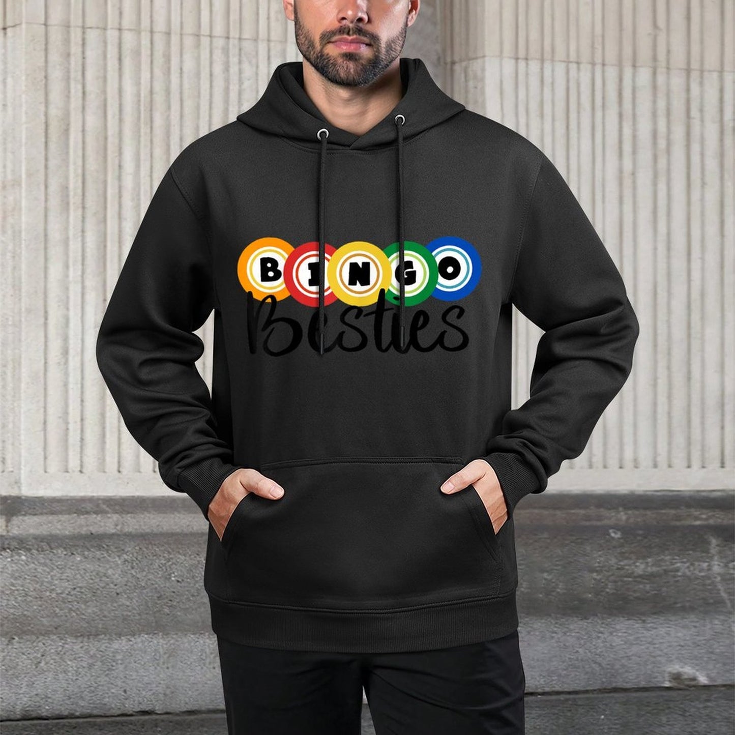 Bingo Besties Bingo Buddy Funny Bingo Easy Care Hoodie