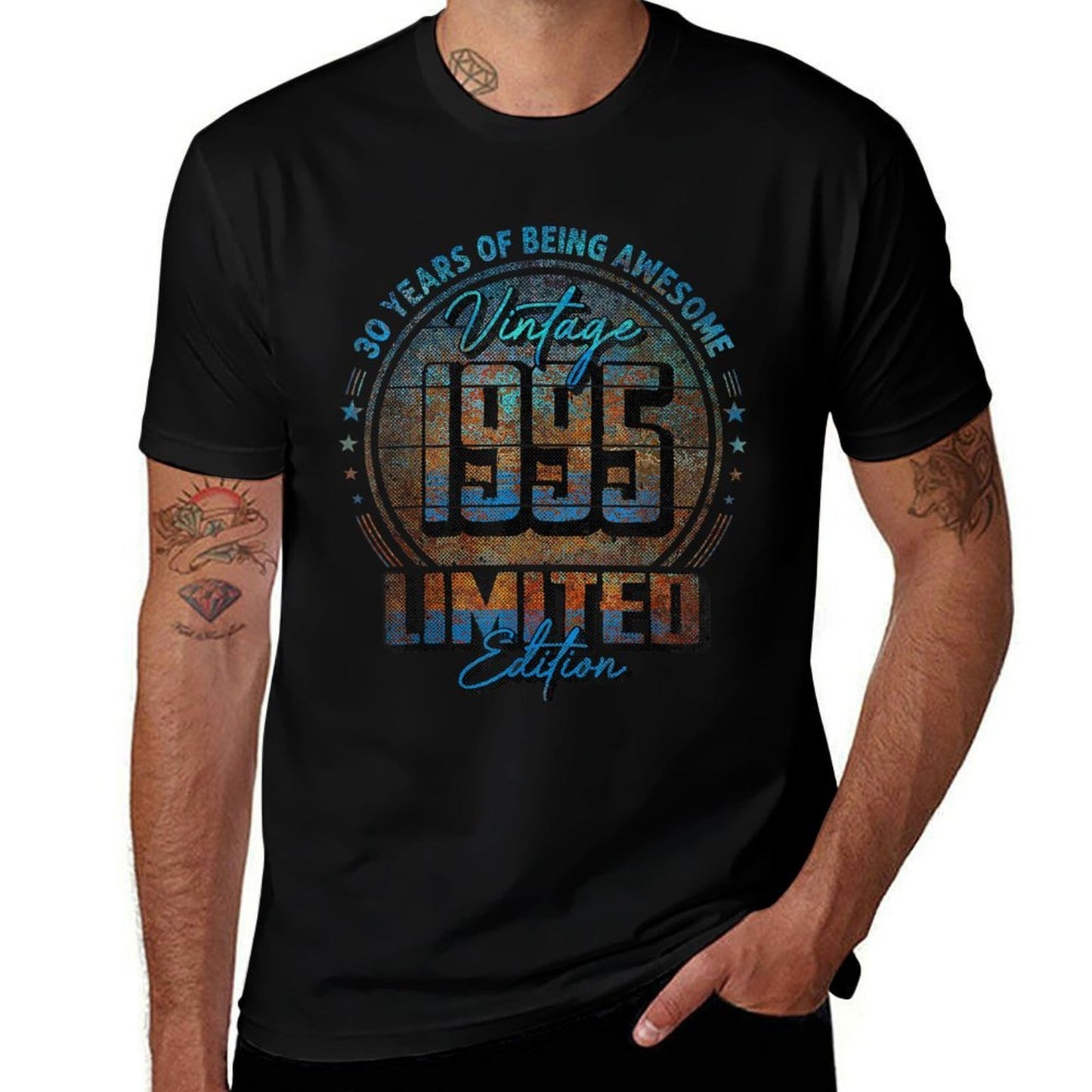 Vintage 1995 Limited Edition 30 Year Old 30th Birthday  Oversized Silhouette T-Shirt